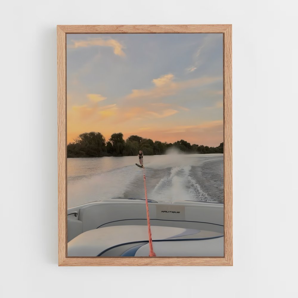 Poster Reflets d'Aube – affiche Ski nautique (vue 4)